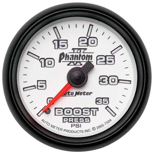 AutoMeter - AutoMeter 2-1/16in. BOOST,  0-35 PSI - 7504