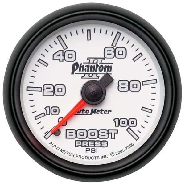 AutoMeter - AutoMeter 2-1/16in. BOOST,  0-100 PSI - 7506