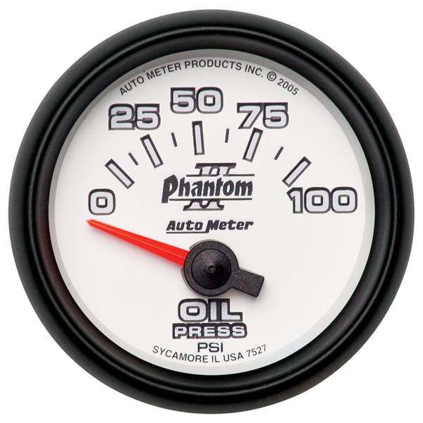 AutoMeter - AutoMeter 2-1/16in. OIL PRESSURE,  0-100 PSI - 7527