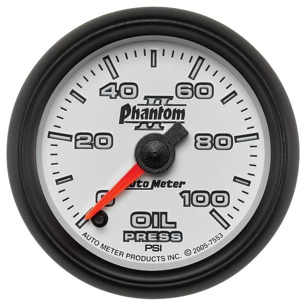 AutoMeter - AutoMeter 2-1/16in. OIL PRESSURE,  0-100 PSI - 7553