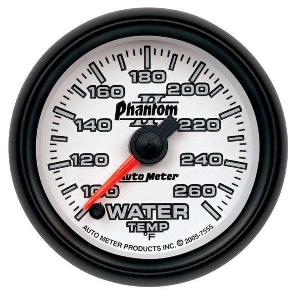 AutoMeter - AutoMeter 2-1/16in. WATER TEMPERATURE,  100-260 deg.F - 7555
