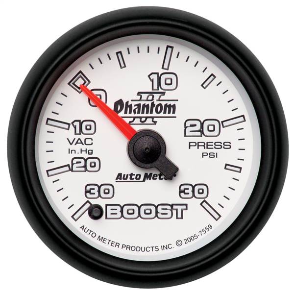 AutoMeter - AutoMeter 2-1/16in. BOOST/VACUUM,  30 IN HG/30 PSI - 7559