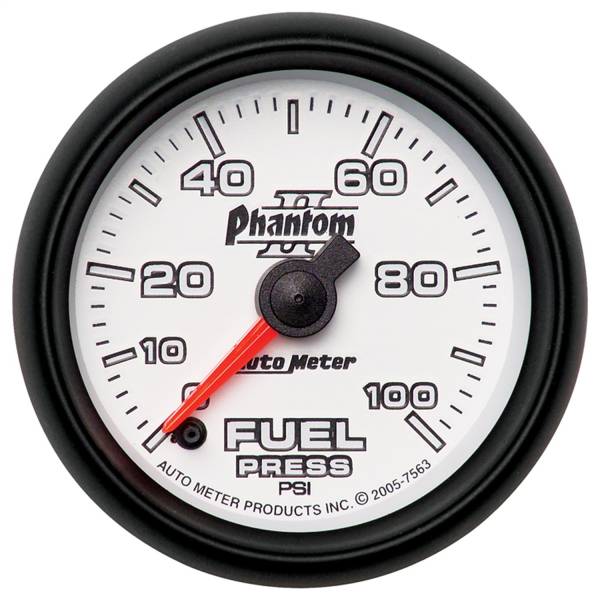 AutoMeter - AutoMeter 2-1/16in. FUEL PRESSURE,  0-100 PSI - 7563