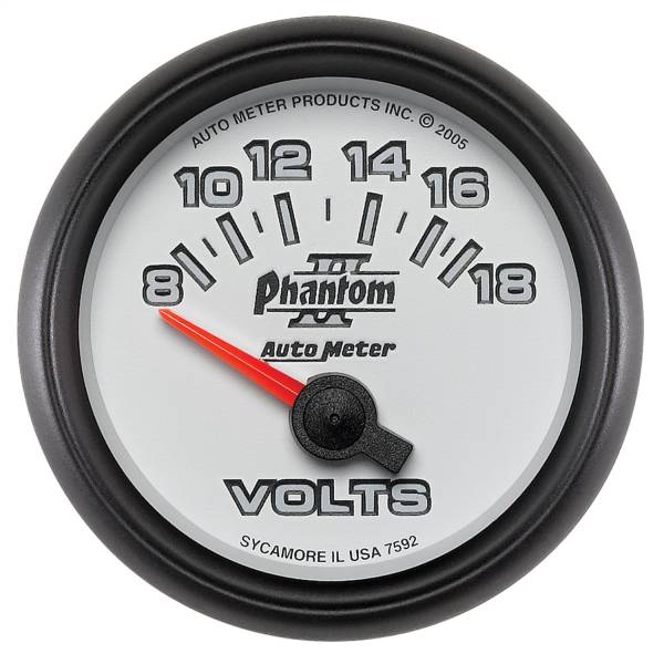 AutoMeter - AutoMeter 2-1/16in. VOLTMETER,  8-18V - 7592