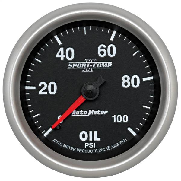 AutoMeter - AutoMeter 2-5/8in. OIL PRESSURE,  0-100 PSI - 7621