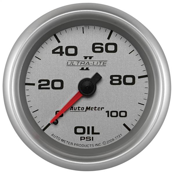 AutoMeter - AutoMeter 2-5/8in. OIL PRESSURE,  0-100 PSI - 7721