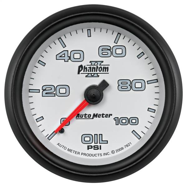 AutoMeter - AutoMeter 2-5/8in. OIL PRESSURE,  0-100 PSI - 7821