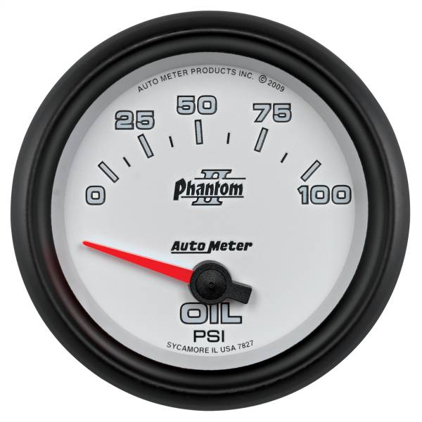 AutoMeter - AutoMeter 2-5/8in. OIL PRESSURE,  0-100 PSI - 7827