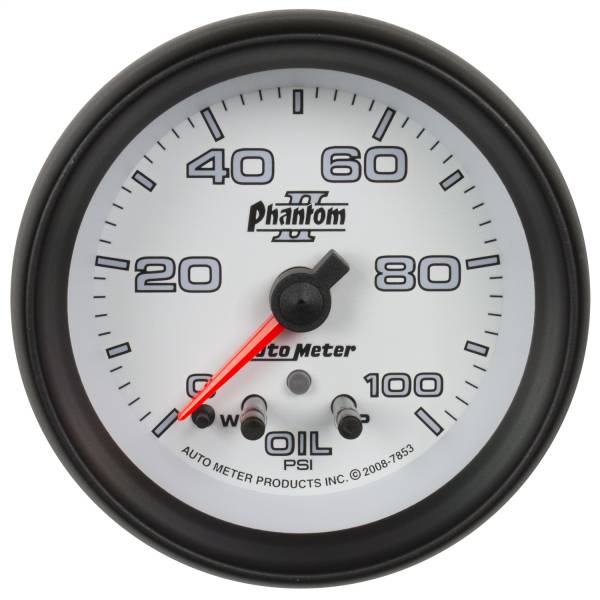 AutoMeter - AutoMeter 2-5/8in. OIL PRESSURE,  0-100 PSI - 7853