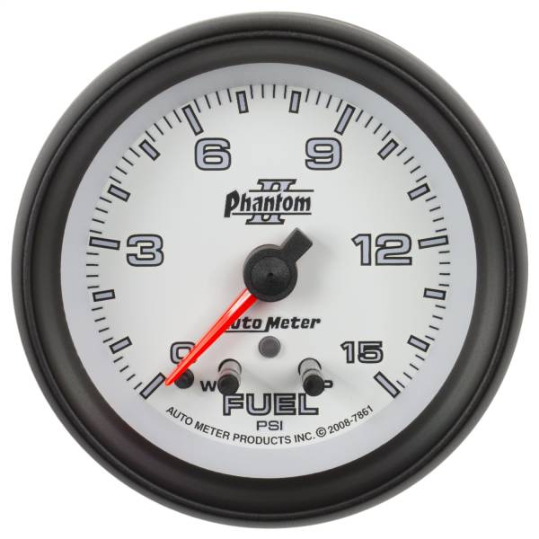 AutoMeter - AutoMeter 2-5/8in. FUEL PRESSURE,  0-15 PSI - 7861