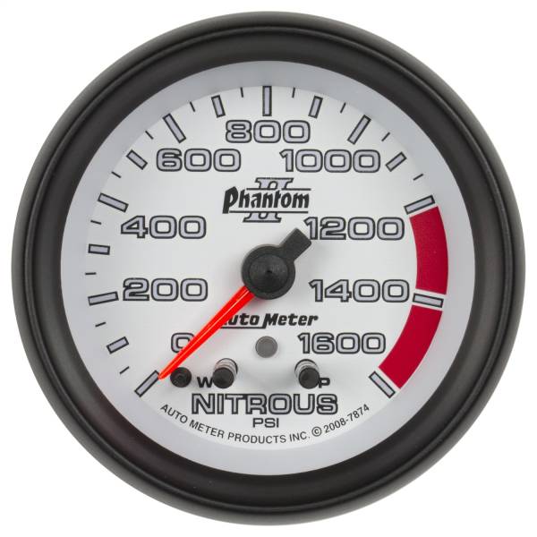 AutoMeter - AutoMeter 2-5/8in. NITROUS PRESSURE,  0-1600 PSI - 7874