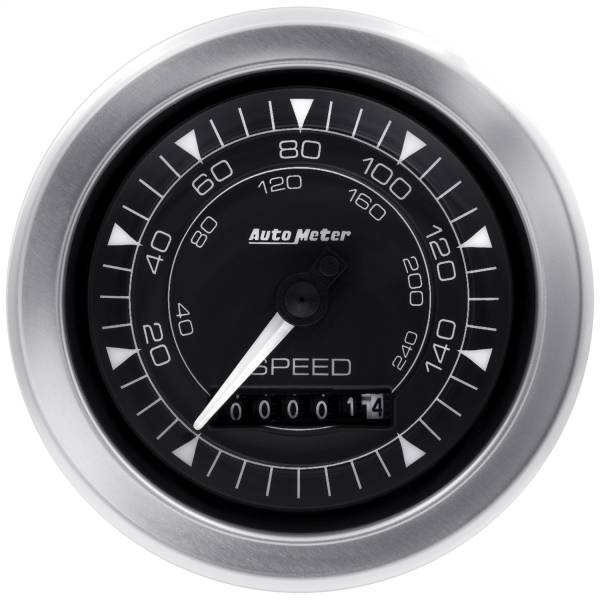 AutoMeter - AutoMeter 3-3/8in. SPEEDOMETER 160MPH ELEC. PROGRAMMABLE CHRONO - 8188