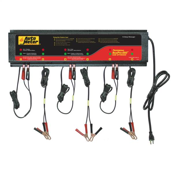 AutoMeter - AutoMeter BUSPRO-660,  AGM Optimized Smart Battery Charger-6 Channel - BUSPRO-660