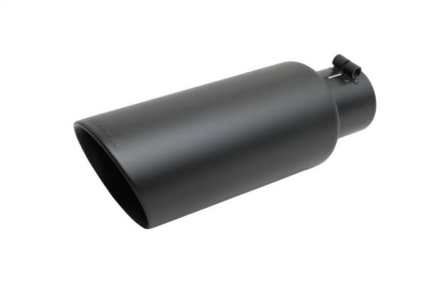 Gibson Performance Exhaust - Gibson Performance Exhaust Black Ceramic Double Walled Angle Exhaust Tip - 500417-B