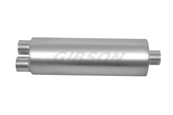 Gibson Performance Exhaust - Gibson Performance Exhaust SFT Superflow Dual/Offset Round Muffler - 758250S