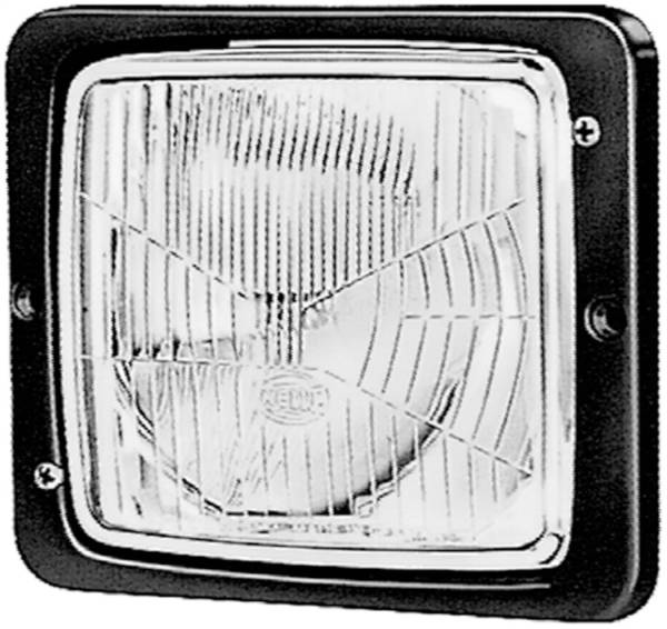 Hella - Hella 138 x 124mm H4 Single Flush Mount Headlamp (Bulb not included) - 004109021