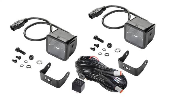 Hella - Hella BLACK MAGIC 2.7INCH LED CUBE KIT FLOOD BEAM - 358176801