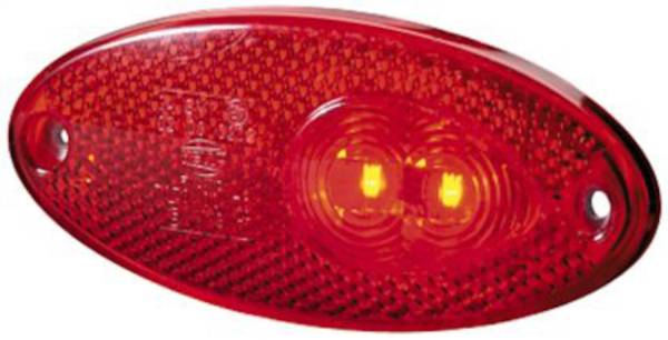 Hella - Hella TLMP 4295 LED RED REFL OVL 12V - 964295101