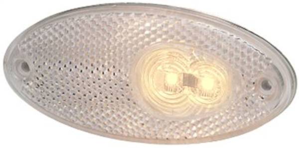 Hella - Hella LAMP S MRKR 4295 LED REFL WHT OVAL 12V - 964295121