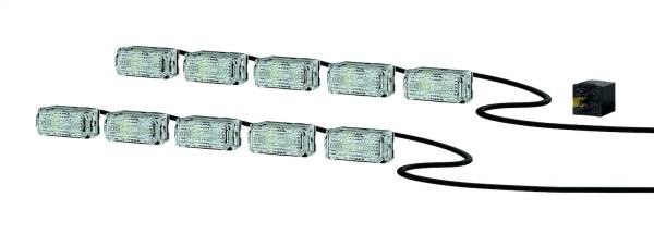 Hella - Hella LEDAYFLEX II 5 LAMP KIT W/O PO 12V SAE/E - 980789851