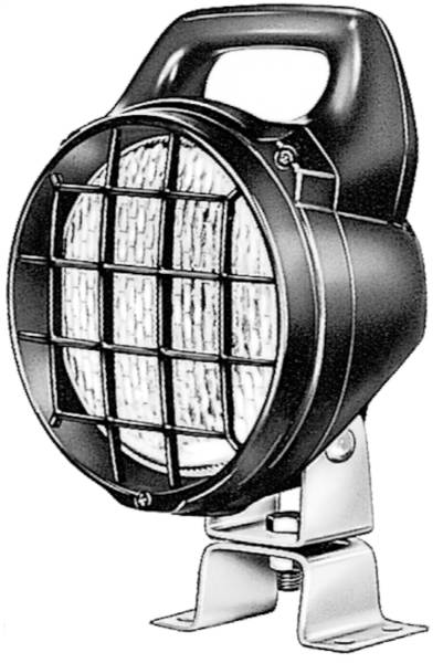 Hella - Hella Matador Halogen Work Lamp with Grille/Switch (CR) - H15470001