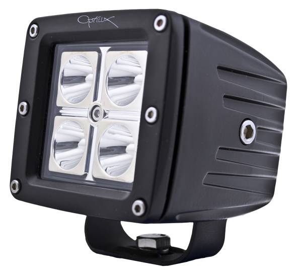 Hella - Hella Optilux® Cube 4 LED Spot Lamp Kit,  Incl. 2 LED Lights w/Mounting Brackets - H71020501