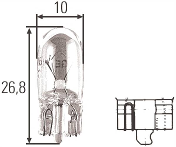 Hella - Hella BULB T3-1/4 24V 5W W2.1X9.5D - H83220031