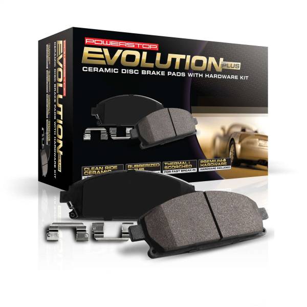 Power Stop - Power Stop Z17 EVOLUTION CERAMIC BRAKE PADS W/HARDWARE - 17-1067