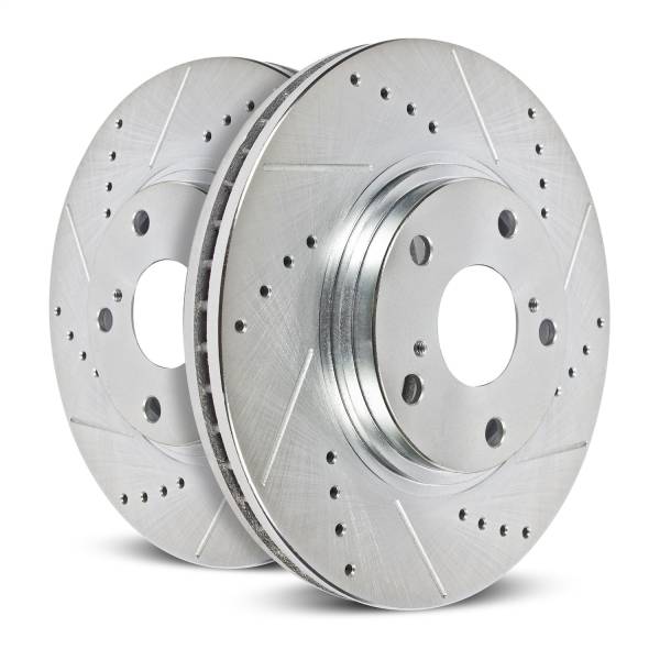 Power Stop - Power Stop EVOLUTION DRILLED/SLOTTED ZINC PLATED ROTORS (PAIR) - AR85123XPR