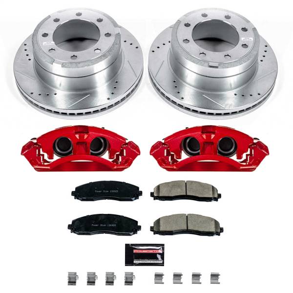 Power Stop - Power Stop Z23 EVOLUTION SPORT UPGRADE KIT: DRILLED/SLOTTED ROTORS,  CARBON-FIBER CERAMIC PADS - KC6407A