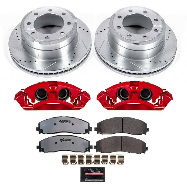 Power Stop - Power Stop Z36 TRUCK/TOW UPGRADE KIT: DRILLED/SLOTTED ROTORS,  CARBON-FIBER CERAMIC PADS - KC6407A-36