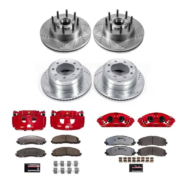 Power Stop - Power Stop Z36 TRUCK/TOW UPGRADE KIT: DRILLED/SLOTTED ROTORS,  CARBON-FIBER CERAMIC PADS - KC6820A-36