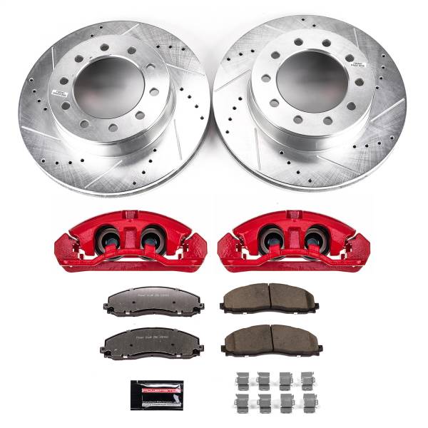 Power Stop - Power Stop Z36 TRUCK/TOW UPGRADE KIT: DRILLED/SLOTTED ROTORS,  CARBON-FIBER CERAMIC PADS - KC8029-36