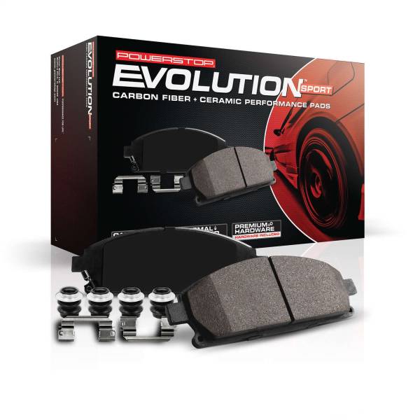 Power Stop - Power Stop Z23 EVOLUTION SPORT CARBON-FIBER BRAKE PADS W/HARDWARE - Z23-1067