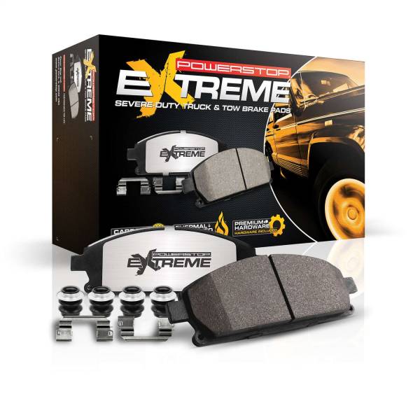 Power Stop - Power Stop Z36 TRUCK/TOW CARBON-FIBER CERAMIC BRAKE PADS W/HARDWARE - Z36-1066