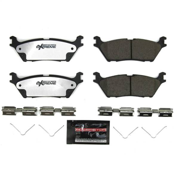 Power Stop - Power Stop Z36 TRUCK/TOW CARBON-FIBER CERAMIC BRAKE PADS W/HARDWARE - Z36-2383