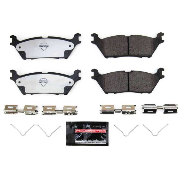 Power Stop - Power Stop Z37 TOP COP CARBON-FIBER CERAMIC BRAKE PADS W/HARDWARE - Z37-2383