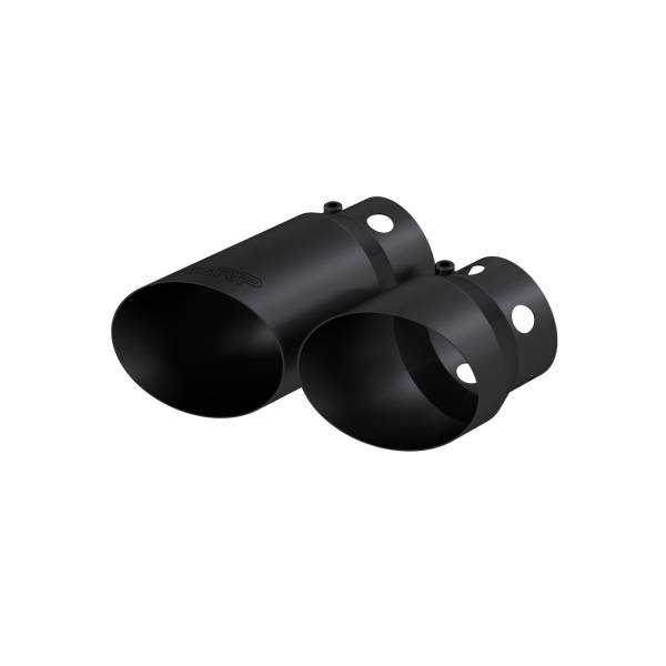 MBRP Exhaust - MBRP Exhaust Armor BLK Exhaust Tip,  4 in. Inlet Double Tip 6.7/9.7 in. Lengths - T5111BLK