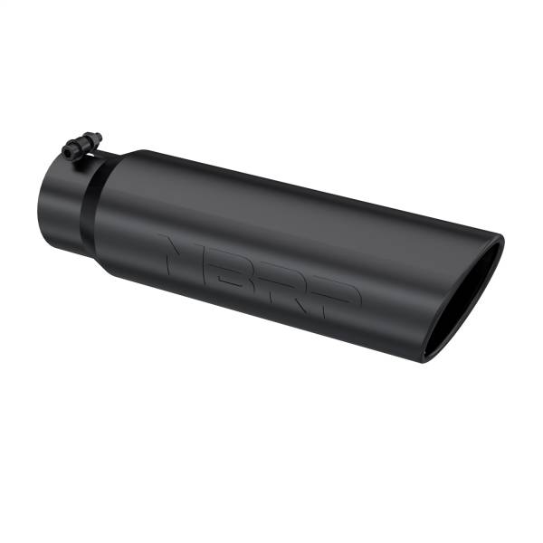 MBRP Exhaust - MBRP Exhaust Armor BLK Exhaust Tip,  4 in. Inlet Diameter - T5124BLK
