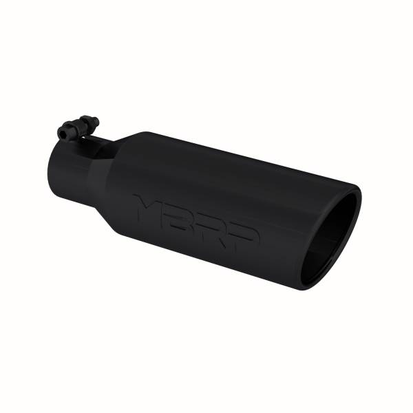 MBRP Exhaust - MBRP Exhaust Armor BLK Garage Parts Exhaust Tip,  2.5 in. Inlet Diameter - T5150BLK