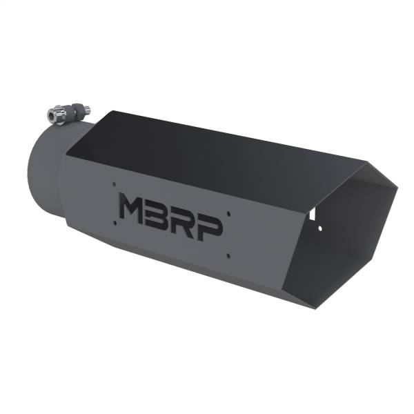 MBRP Exhaust - MBRP Exhaust Armor BLK Exhaust Tip,  4 in. Inlet Diameter - T5165BLK
