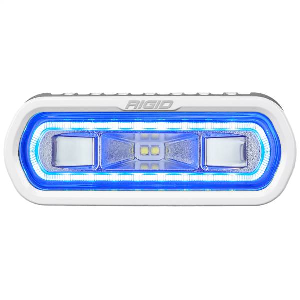 Rigid Industries - RIGID Industries SR-L Series Marine Spreader Pod 2 Wire Surface Mount White Housing With Blue Halo - 51101