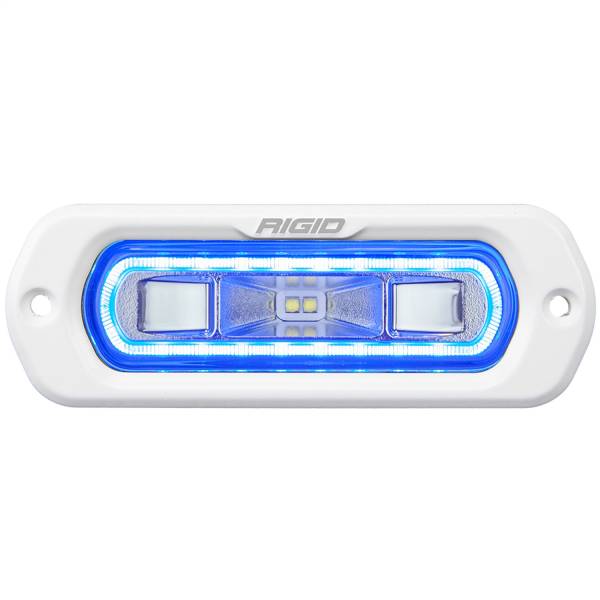 Rigid Industries - RIGID Industries SR-L Series Marine Spreader Pod 2 Wire Flush Mount White Housing With Blue Halo - 51201