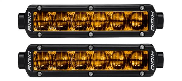 Rigid Industries - Rigid Industries SAE J583 COMPLIANT SELECTIVE YELLOW FOG LIGHT PAIR SR-SERIES PRO 6 INCH STREET LEGAL SURFACE MOUNT - 906704