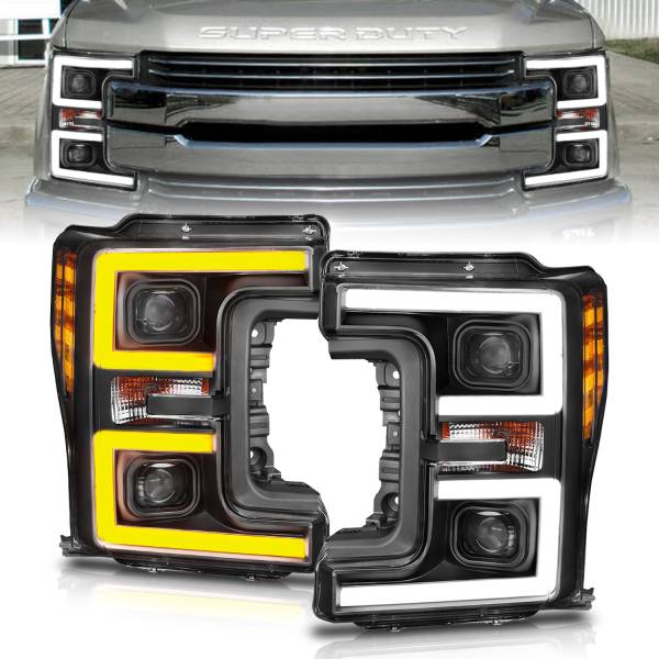 Anzo USA - Anzo USA Projector Headlight Set,  w/Plank Style Switchback - 111388