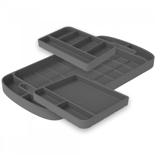 S&B - S&B Tool Tray Silicone 3 Piece Set Color Charcoal - 80-1004