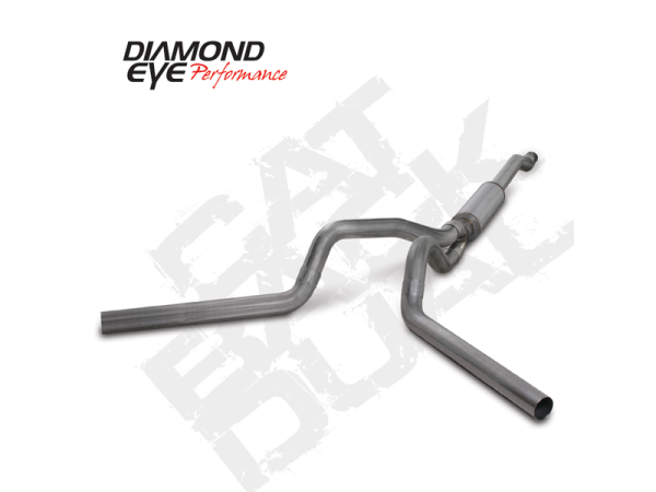 Diamond Eye Performance - Diamond Eye Performance Cat Back Exhaust 03-07 Ford F250/F350 Superduty 6.0L 4 inch With Muffler Split Rear/Side Stainless - K4340S