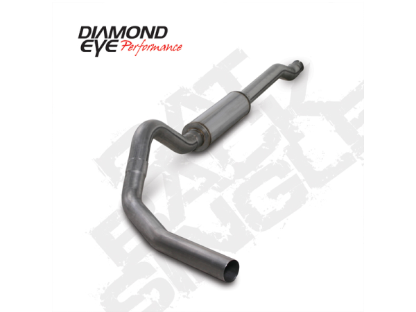 Diamond Eye Performance - Diamond Eye Performance Cat Back Exhaust For 03-07 Ford F250/F350 Superduty 6.0L 4 inch Single Side With Muffler Stainless - K4338S