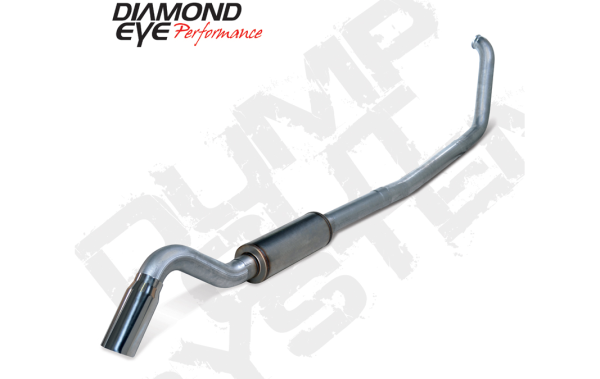 Diamond Eye Performance - Diamond Eye Performance Turbo Back Exhaust Ford 7.3 Liter Underbody Exit Single Turn Down With Muffler Stainless - K4319S-TD