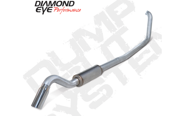 Diamond Eye Performance - Diamond Eye Performance Turbo Back Exhaust Ford 7.3 Liter 4 Inch With Muffler Single Turn Down Underbody Exit Aluminized - K4319A-TD